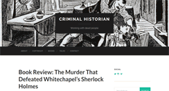 Desktop Screenshot of criminalhistorian.com